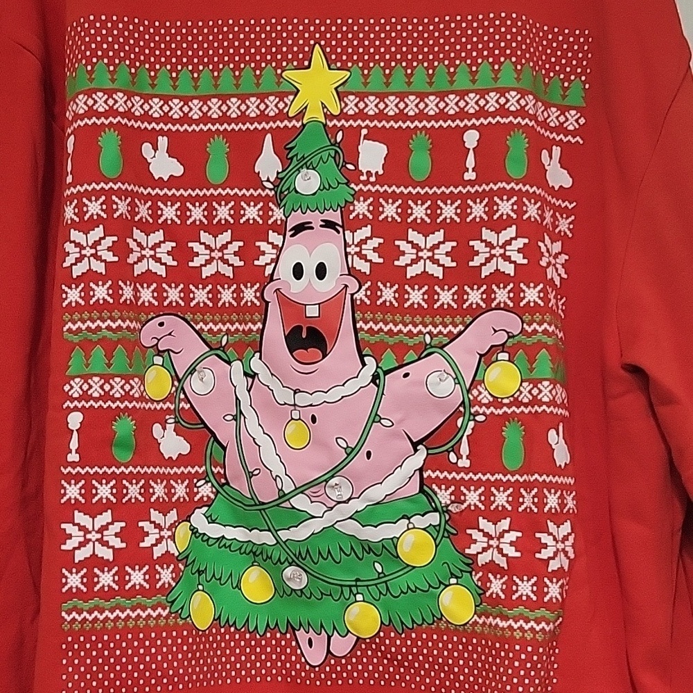 Patrick Star Christmas Tree light up crewneck - Picture 3 of 5